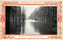 Paris Boulevard Haussmann Inondations 1910 à Paris