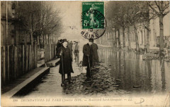 Paris Boulevard Saint-Germain Inondations 1910 à Paris