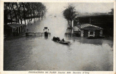 Carte postale ancienne Janvier 1910 - Porte d'Ivry : Barrière de l'Octroi
                                                                     à Paris 13e
                                