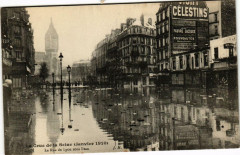 Carte postale ancienne La Crue de la Seine (Janvier 1910) - La Rue de Lyon sous l'eau
                                                                     à Paris 12e
                                