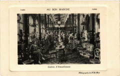 Carte postale ancienne Paris 7e Au Bon Marché Galerie de l'Amublement
                                                                     à Paris 7e
                                