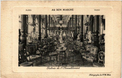 Carte postale ancienne Paris 7e Au Bon Marché Galerie de l'Amublement
                                                                     à Paris 7e
                                