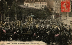 Paris 1e Les Halles. Vue générale du marché a 6 heures du matin à Paris 1er