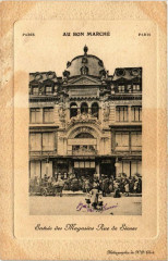Carte postale ancienne Au Bon Marché - Entrée des Magasins Rue de Sèvres
                                                                     à Paris 6e
                                