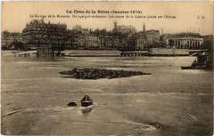 Paris Le Barrage de la Monnaie Inondations 1910 à Paris