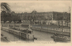 Carte postale ancienne La Seine a travers Paris - Le Louvre
                                                                     à Paris 6e
                                