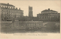 Carte postale ancienne Pont au Change Place du Chatelet
                                                                     à Paris 1er
                                