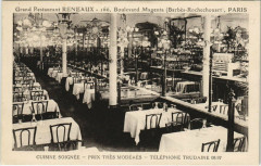 Carte postale ancienne Paris 9e - Grand Restaurant Reneaux
                                                                     à Paris 10e
                                