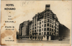 Hôtel Rovaro - Rue Brunel à Paris 17e