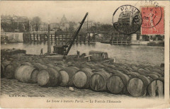 Carte postale ancienne La Seine a travers Paris - Le Pont de l'Estacade
                                                                     à Paris 5e
                                
