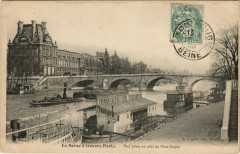 Carte postale ancienne La Seine a travers Paris - Vue prise en aval du Pont-Royal
                                                                     à Paris 7e
                                