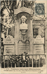 Carte postale ancienne Père-Lachaise - Alfred de Musset
                                                                     à Paris 20e
                                