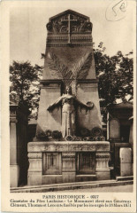 Carte postale ancienne Cimetière du Père-Lachaise - Le Monument élevé aux Généraux Clément, Thomas et Lecomte
                                                                     à Paris 20e
                                