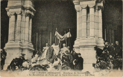Carte postale ancienne Montmartre - Basilique du Sacré-Coeur, la Bénédiction de Paris par le Saint-Sacrement
                                                                     à Paris 18e
                                