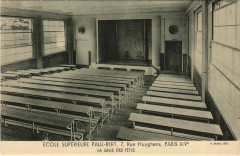 Carte postale ancienne Ecole Supérieure Paul-Bert - La Salle des Fêtes
                                                                     à Paris 14e
                                