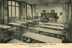 Carte postale ancienne Ecole Supérieure Paul-Bert - Une salle de dessin
                                                                     à Paris 14e
                                