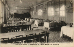 Carte postale ancienne Paris 14e - Lycée Jules Ferry - Le Réfectoire
                                                                     à Paris 9e
                                