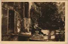Carte postale ancienne Le Lapin Agile cabaret artistique de Montmartre - le Père Frédé
                                                                     à Paris 18e
                                
