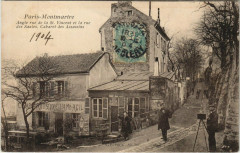 Carte postale ancienne Montmartre - Angle Rues Saint Vincent et Rue des Saules - Cabaret des Assassins
                                                                     à Paris 18e
                                