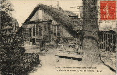 Carte postale ancienne Montmartre - La Maison de Henri IV - Rue Saint-Vincent
                                                                     à Paris 18e
                                