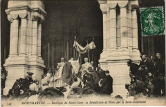 Carte postale ancienne Montmartre - Basilique du Sacré-Coeur, la Bénédiction de Paris par le Saint-Sacrement
                                                                     à Paris 18e
                                