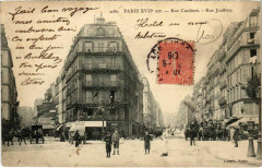 Carte postale ancienne Rue Cardinet - Rue Jouffroy
                                                                     à Paris 17e
                                