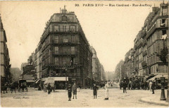Carte postale ancienne Rue Cardinet - Rue Jouffroy
                                                                     à Paris 17e
                                