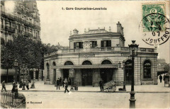 Carte postale ancienne Gare Courcelles-Levallois
                                                                     à Paris 17e
                                