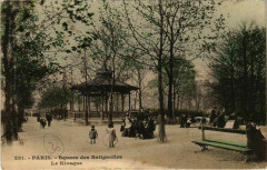 Carte postale ancienne Square des Batignolles - Le Kiosque
                                                                     à Paris 17e
                                