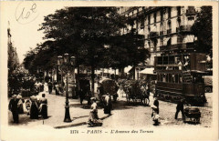 Carte postale ancienne L'Avenue des Ternes
                                                                     à Paris 17e
                                