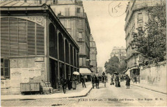 Carte postale ancienne Marché des Ternes - Rue Bayen
                                                                     à Paris 17e
                                