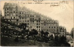 Carte postale ancienne Montmartre - Maisons Rue Muller
                                                                     à Paris 18e
                                