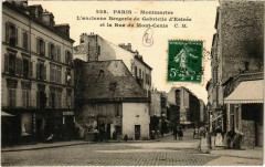 Carte postale ancienne Montmartre - L'ancienne Bergerie de Gabrielle d'Estrée et la Rue du Mont-Cenis
                                                                     à Paris 18e
                                