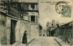 Carte postale ancienne La Rue du Mont-Cenis à Montmartre
                                                                     à Paris 18e
                                