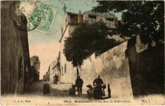 Carte postale ancienne Montmartre - La Rue du Mont-Cenis
                                                                     à Paris 18e
                                