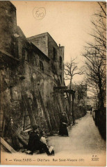Carte postale ancienne Rue Saint-Vincent
                                                                     à Paris 18e
                                