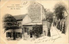 Carte postale ancienne Montmartre Pittoresque - (Rue des Saules)
																	 à Paris 18e
								
