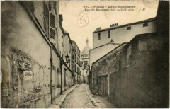 Carte postale ancienne Montmartre - Rue Saint-Rustique
                                                                     à Paris 18e
                                