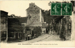 Carte postale ancienne Montmartre - Carrefour Saint-Vincent et rue des Saules
                                                                     à Paris 18e
                                