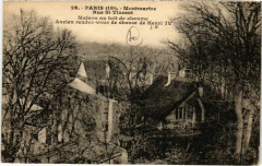 Carte postale ancienne Montmartre - Rue Saint-Vincent - Maison au toit de chaume
                                                                     à Paris 18e
                                