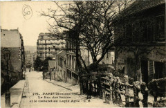 Carte postale ancienne Montmartre - La Rue des Saules et le Cabaret du Lapin-Agile
                                                                     à Paris 18e
                                
