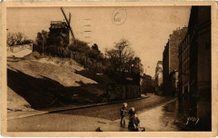 Carte postale ancienne Moulin de la Galette - Rue Lepic
                                                                     à Paris 18e
                                