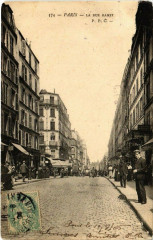 Carte postale ancienne La Rue Ramey
                                                                     à Paris 18e
                                