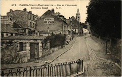 Carte postale ancienne Vieux-Montmartre - Rue de l'Abreuvoir
																	 à Paris 18e
								