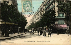 Carte postale ancienne Montmartre - La rue Caulaincourt
                                                                     à Paris 18e
                                