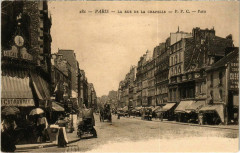 Carte postale ancienne La Rue de la Chapelle
                                                                     à Paris 18e
                                
