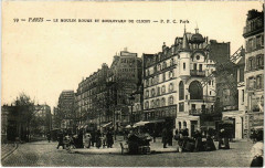 Carte postale ancienne Le Moulin Rouge et le Boulevard de Clichy
                                                                     à Paris 9e
                                