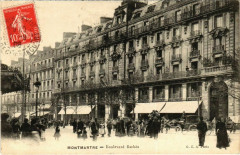 Carte postale ancienne Le Boulevard Barbès
                                                                     à Paris 18e
                                
