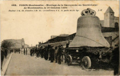 Carte postale ancienne Montage de la Savoyarde au Sacré-Coeur de Montmartre le 16 Octobre 1895
																	 à Paris 18e
								