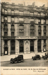 Paris 9e - Banque du Rhin - Siége de Paris à Paris 9e
